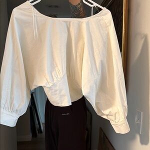 Zara White Off-Shoulder Women's Top